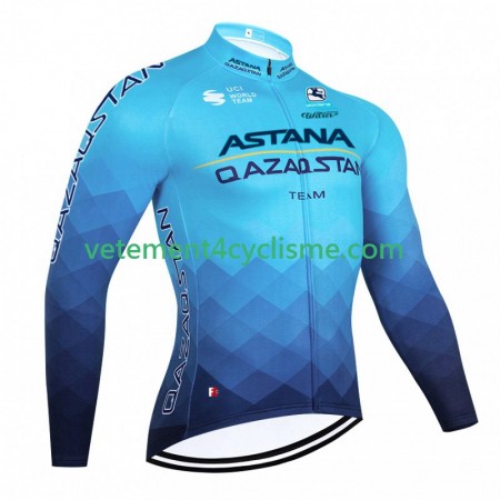 Homme Maillot vélo Manches Longues Astana Qazaqstan 2023